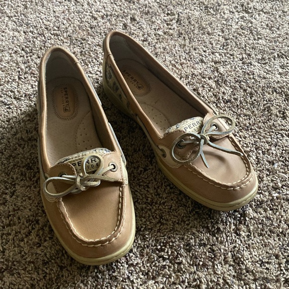 Sparkly Leopard Print Sperry Top Sider Women’s 7 - Picture 1 of 6